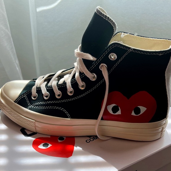CdG PLAY x Converse Unisex Chuck Taylor All Star Peek-A-Boo High-Top Sneakers - Picture 1 of 5